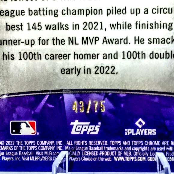 2022 Topps Chrome Ben Baller Edition - Ridin' Low Juan Soto #RL-8 SP 43/75 - Picture 7 of 7